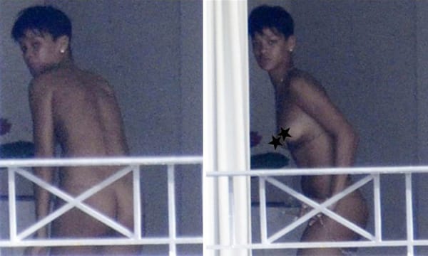 flagra rihanna nua trocando roupa
